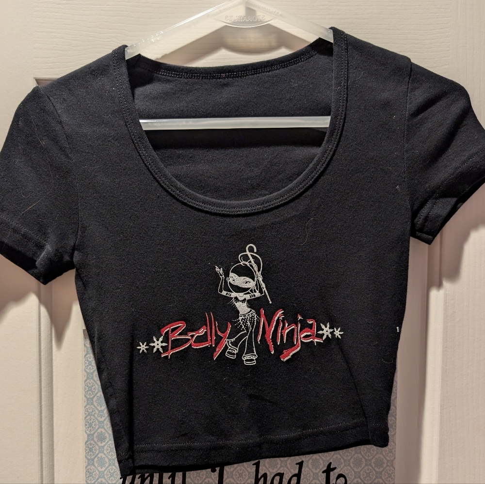 Black belly dancer top